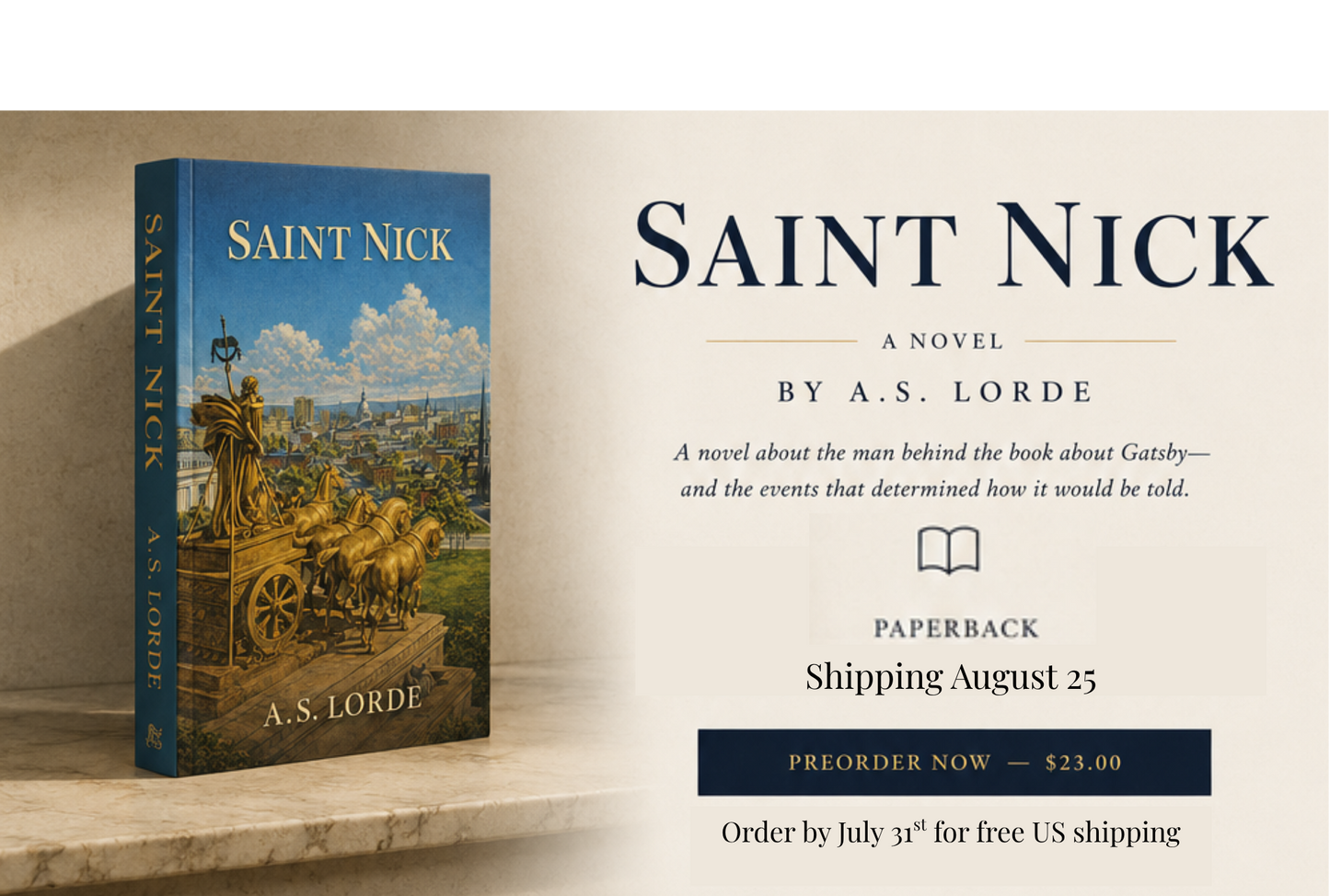 SAINT NICK a novel by A.S. Lorde